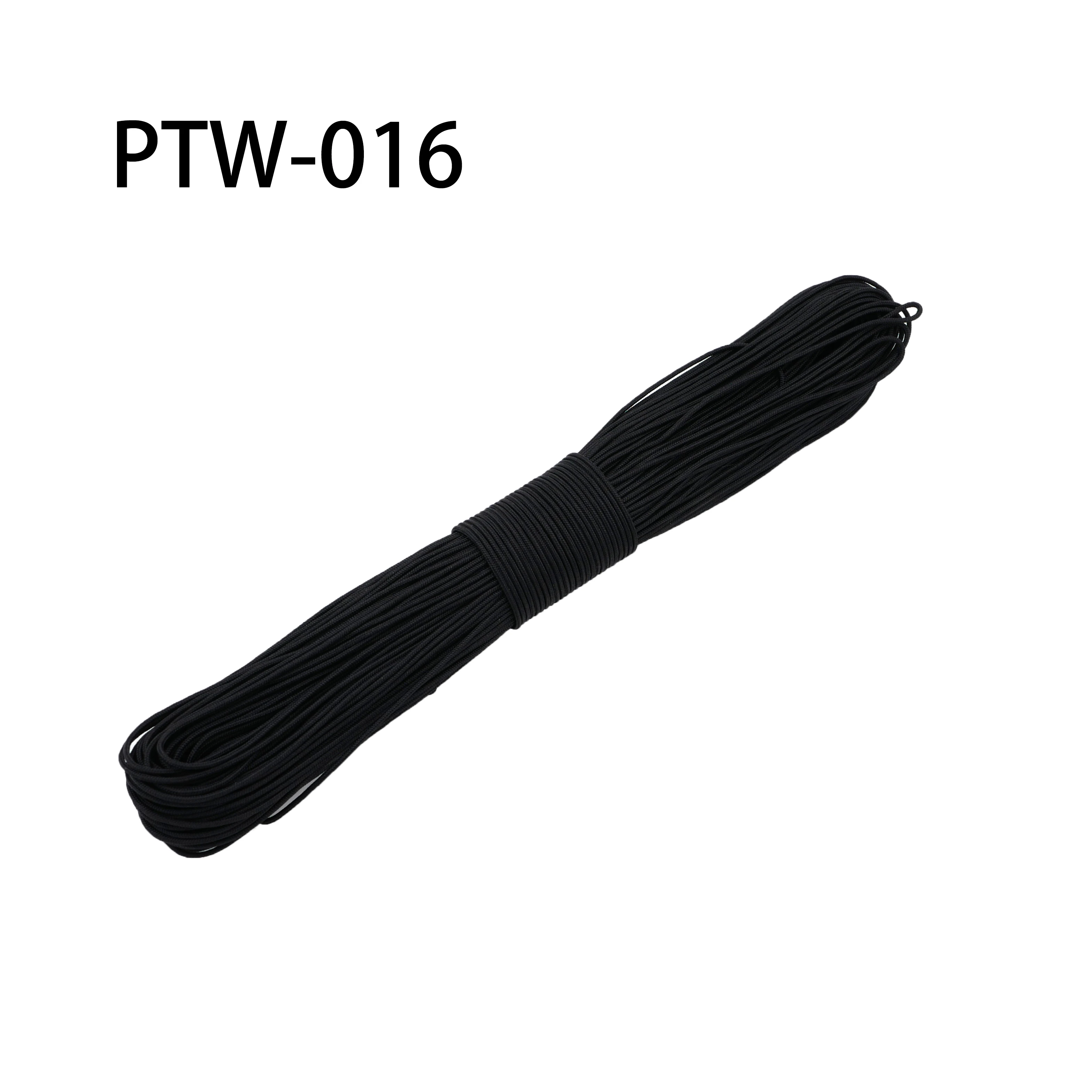 Black 016 Mil Спецификация Тип I 3 жильный 300 футов(100 м) Открытый выживания парашютный шнур Паракорд 2 мм Диаметр микро шнур - Цвет: Black 016