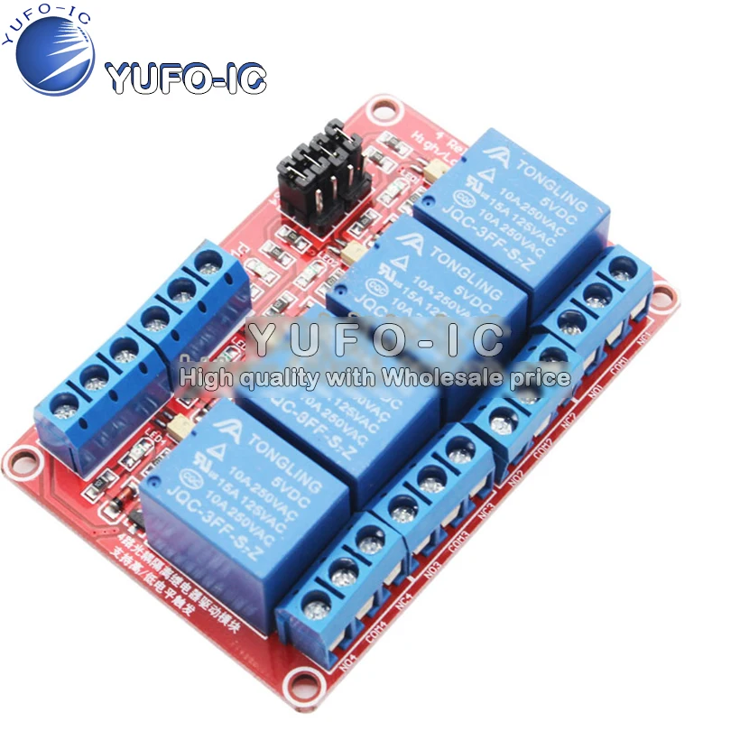 4 Channel 5v relay module with optical coupling isolation support of high and low level trigger 2 relay module X-0.07