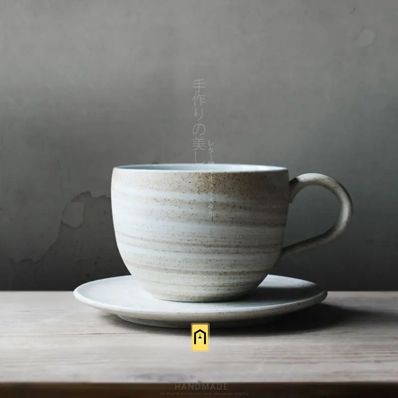 Оригинальные керамические чашки ручной работы Zakka в японском стиле блюдце