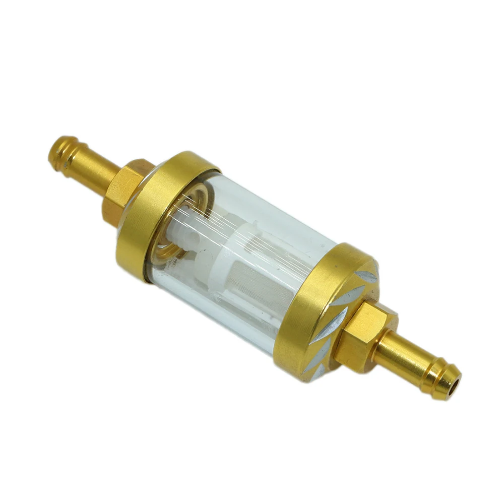 Мотоциклетный топливный фильтр 6 мм Универсальный хромированный и моющийся