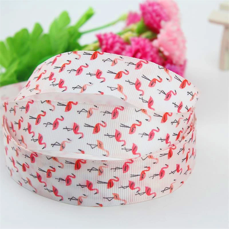 10 ярдов 25 мм 57 милая мультяшная красно-Коронованная лента с принтом журавлей
