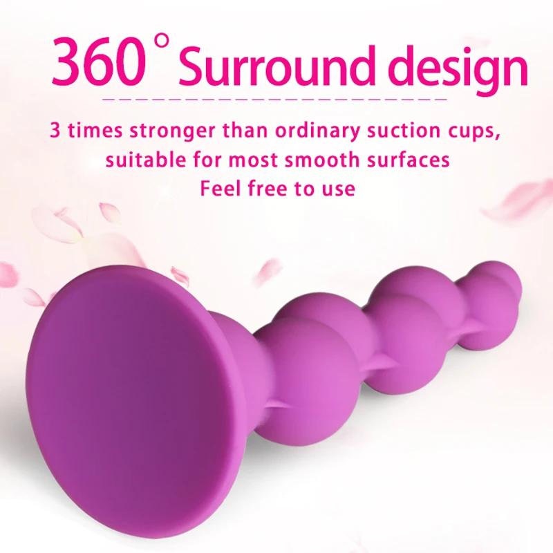 Shaped anal Plug Silicone 7 misplaced beads Explosive stimulation Sex Toys Super Dildo suction cup for Coupleman women G Spot |