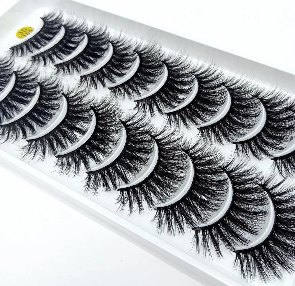 

2019 NEW 10 pairs 100% Real Mink Eyelashes 3D Natural False Eyelashes 3d Mink Lashes Soft Eyelash Extension Makeup Kit Cilios