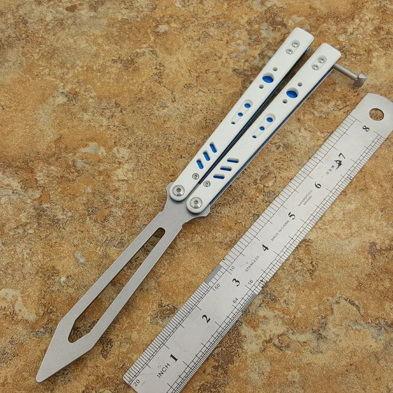 Складной карманный нож бабочка белый репликационный рандаш с лезвием стандарта