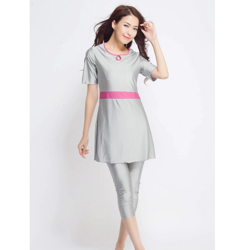 Женская быстросохнущая одежда для купания рубашки с коротким рукавом + брюки