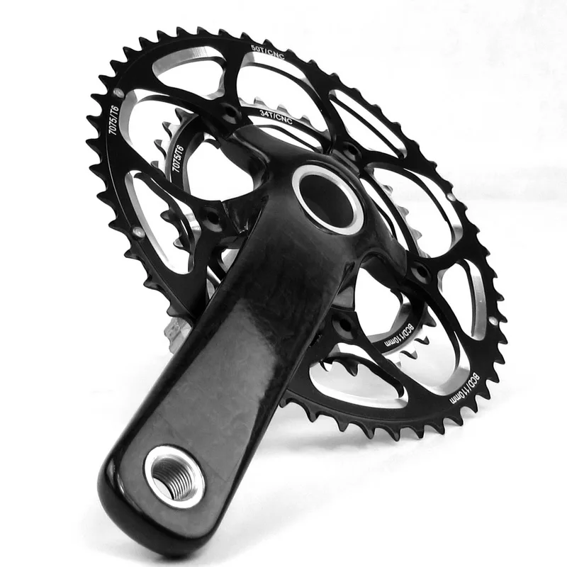 YISHUNBIKE Шатунов велосипеда углерода рукоятки набор 172.*(50/34 Т 53/39 т) BB30/BSA CS06|crank set|bicycle
