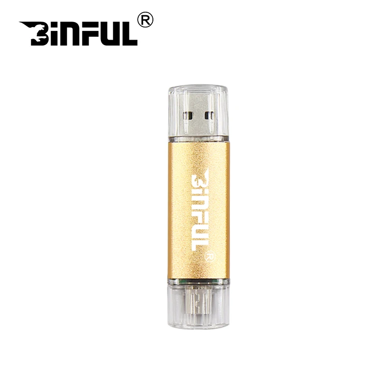 champagne Новейший флеш-накопитель OTG USB 4 ГБ 8 ГБ 16 ГБ 32 ГБ флеш-накопитель usb-накопитель внешний накопитель usb Поддержка USB смартфон мобильный - Цвет: champagne