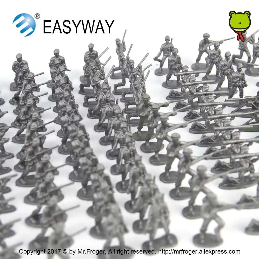 Пластиковые фигурки солдат EASYWAY в бутылках 100 шт. игрушки игры 12 моделей
