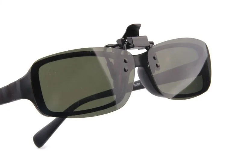 Солнцезащитные очки с клипсой для близорукости квадратные линзы Polaroid мужчин и