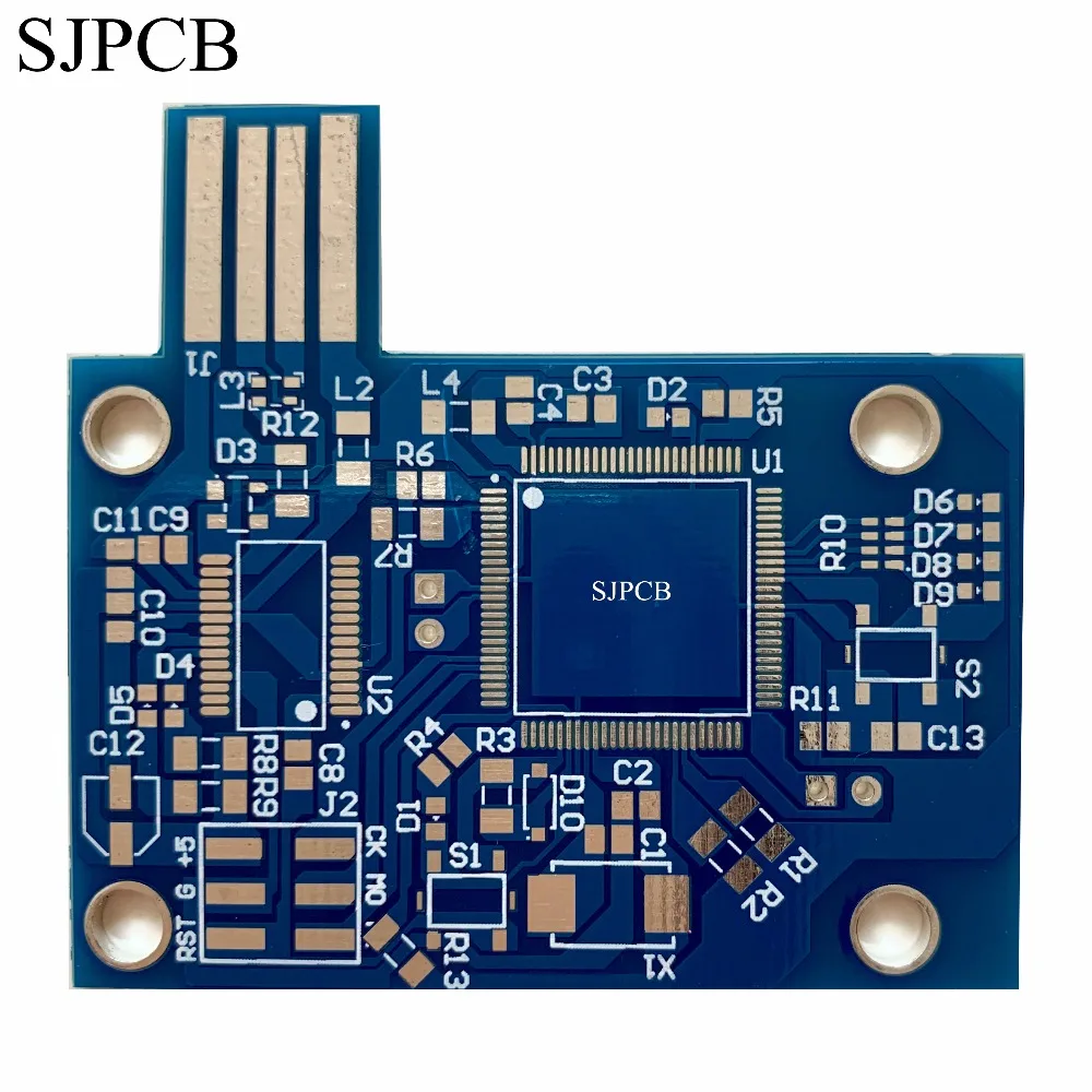 Печатная плата проводки SJPCB Blue Soldermask для потребительских электронных продуктов