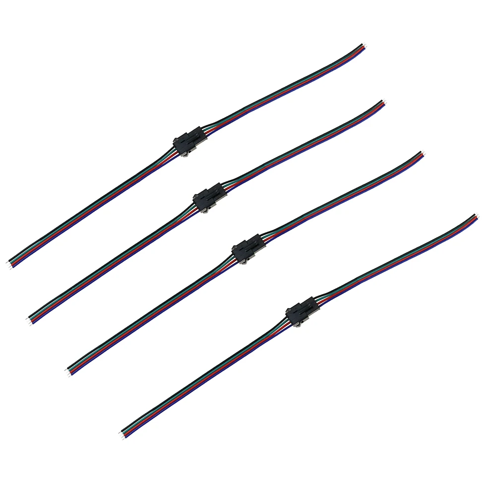 50 комплектов 4 контактный разъем JST Штекерный гнездовой кабель для SMD 5050/3528 RGB