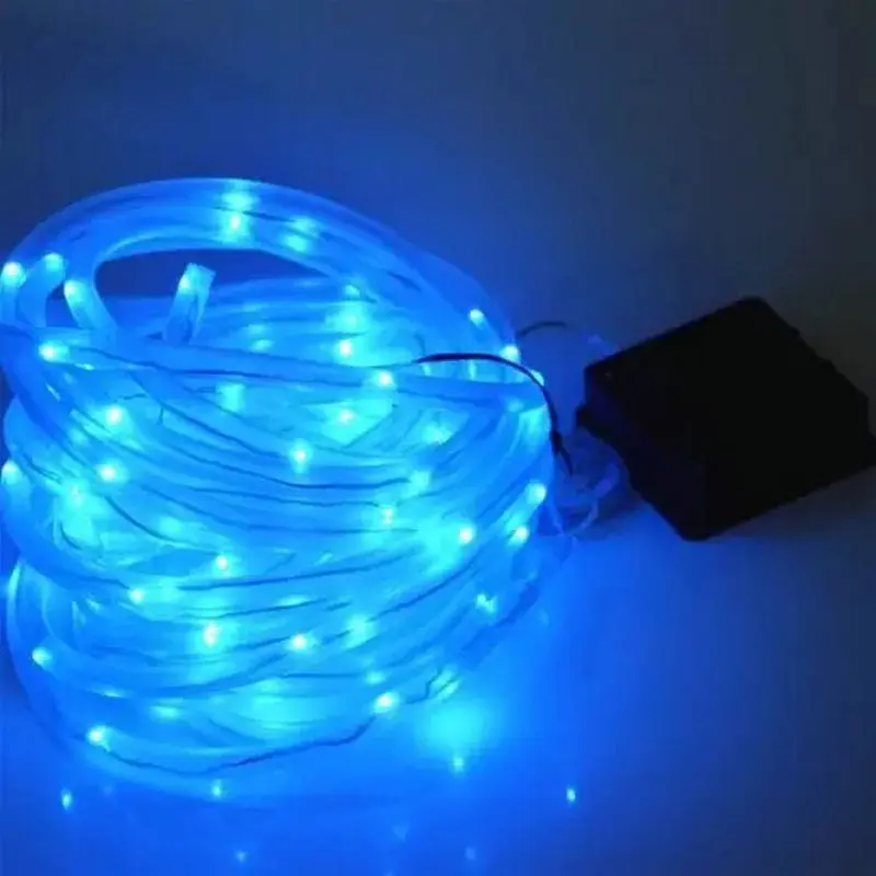 5 шт. м на солнечных батареях веревки трубка Гибкая Фея светильник 50LED Открытый