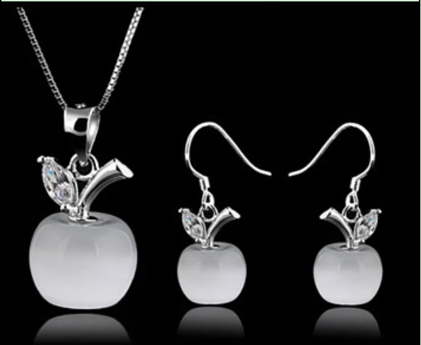 Женский комплект украшений Almei сережки зеленого розового серебряного цветов с