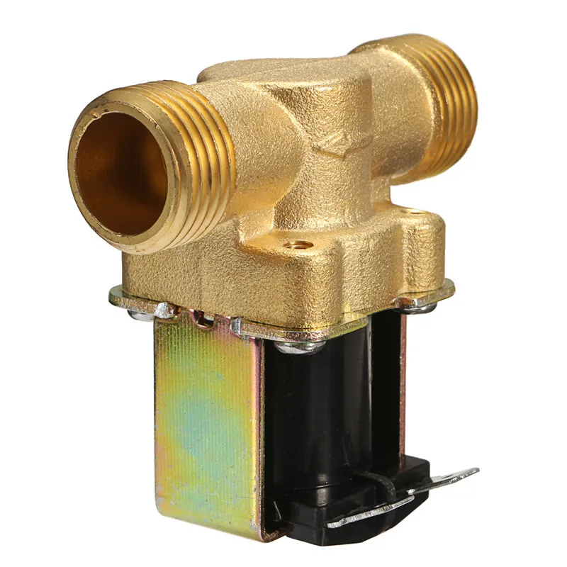 Becornce G1/2 латунный Электрический Соленоидный клапан 220V G3/4 ''переключатель потока воды воздуха на входе для солнечного водонагревателя клапан