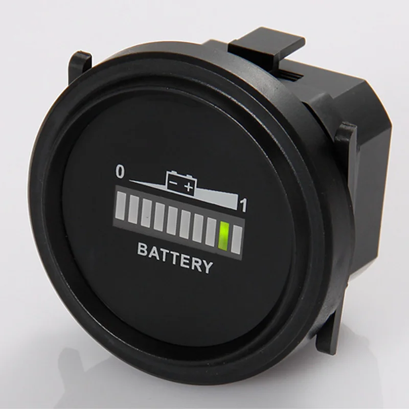 

Round ACID LED Level Battery Indicat Storage Battery Indicator Hour Meter Counter for Lawn Care or Floor Care Equipment 12v 24v