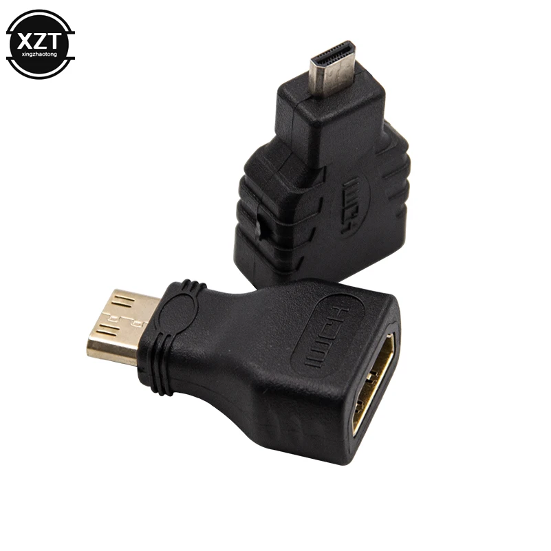 1 шт. HDMI в Micro + Mini конвертер позолоченный HD Удлинительный адаптер разъем для видео