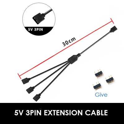 AURA дргб 1TO 2/3/4 и 5V 3PIN кабель расширения для MSI, ASUS материнская плата, двойной женский 3PIN порт, сплитер, VDG gigabyte кабель