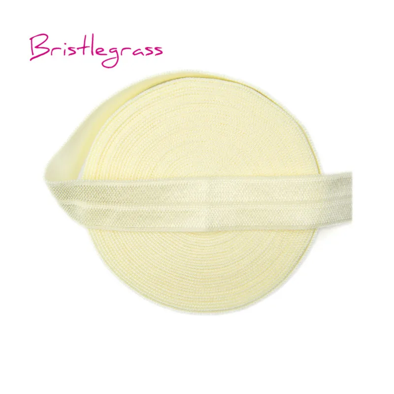 Antique White BRISTLEGRASS 100 ярд в рулоне 5/" 15 мм твердые блестящие складывающиеся эластичные враг повязка из спандекса волос галстук платье с повязкой кружево отделка Шитье - Цвет: Antique White