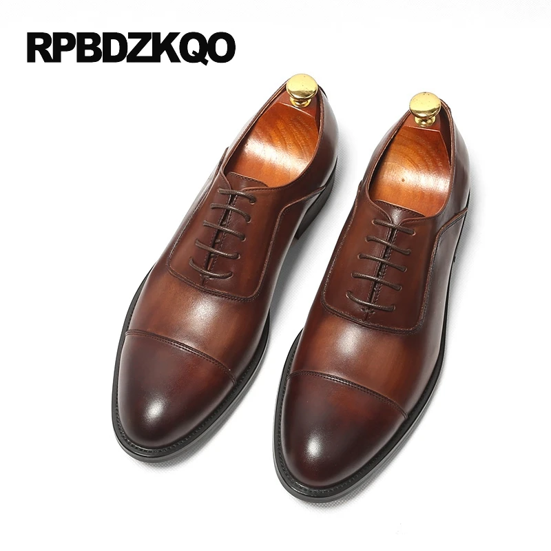 Настоящая кожа офис плоские оксфорды свадьба Италия платье формальный воловья