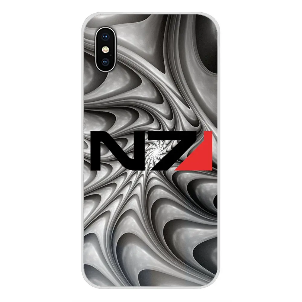 Прозрачные чехлы из ТПУ с эффектом массы N7 логотип Броня для Apple iPhone X XR XS MAX 4 4S 5 5S 5C