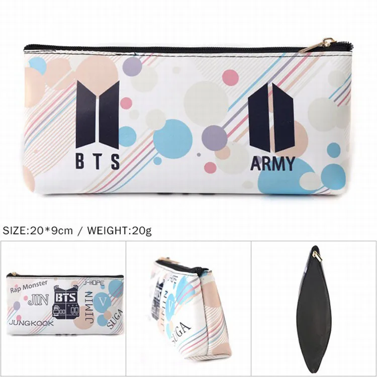 NEW Kpop BTS Bangtan Boys Cute Q version cosmetic bag Large capacity pencil case Storage School Supplies Tools | Женская одежда