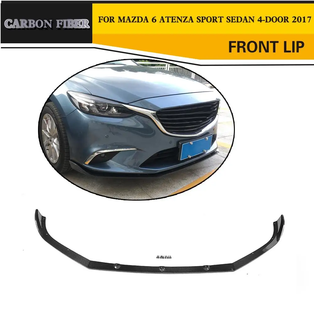 Автомобильный передний бампер из углеродного волокна спойлер для Mazda 6 Atenza Sport Sedan
