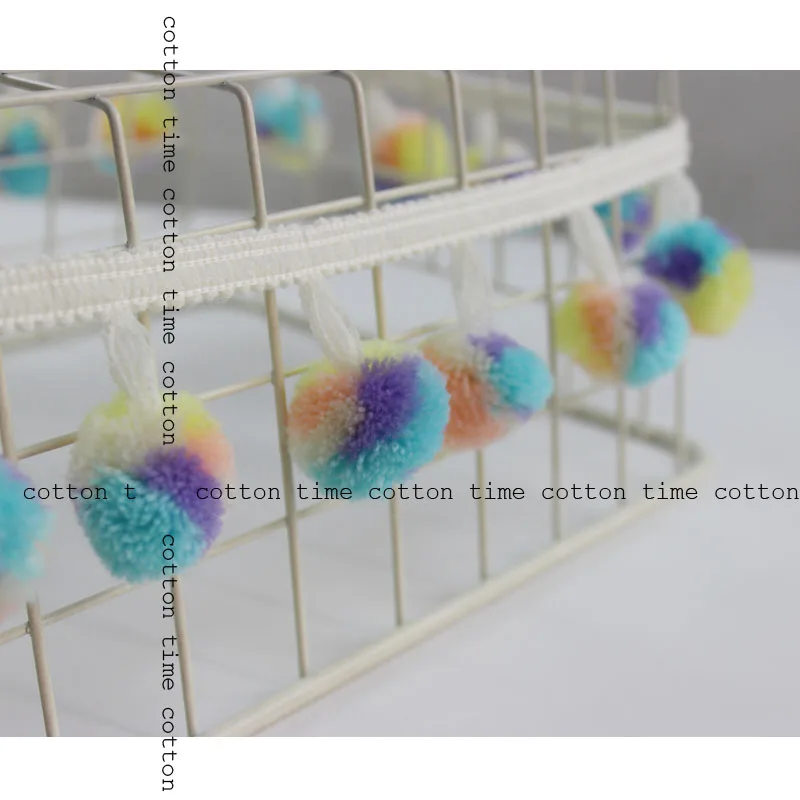 3 ярда пастельных помпонов отделка 5 см кружевная пряжа с бахромой и помпоном