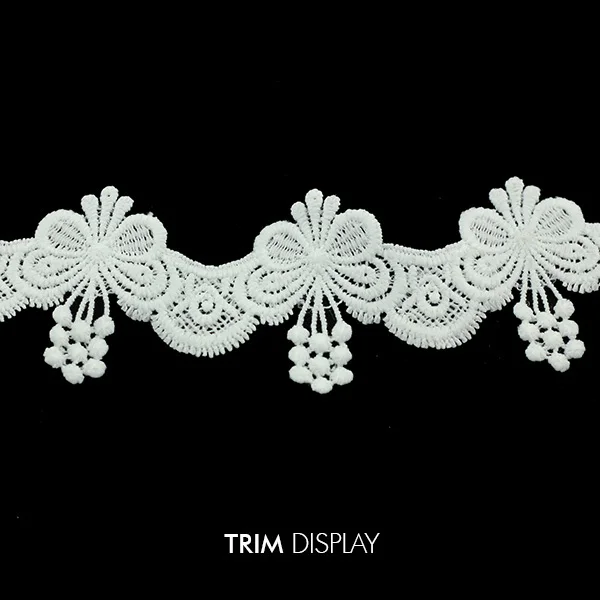 Белая вышитая бабочка Скрапбукинг кружевная Лента ткань свадебная отделка