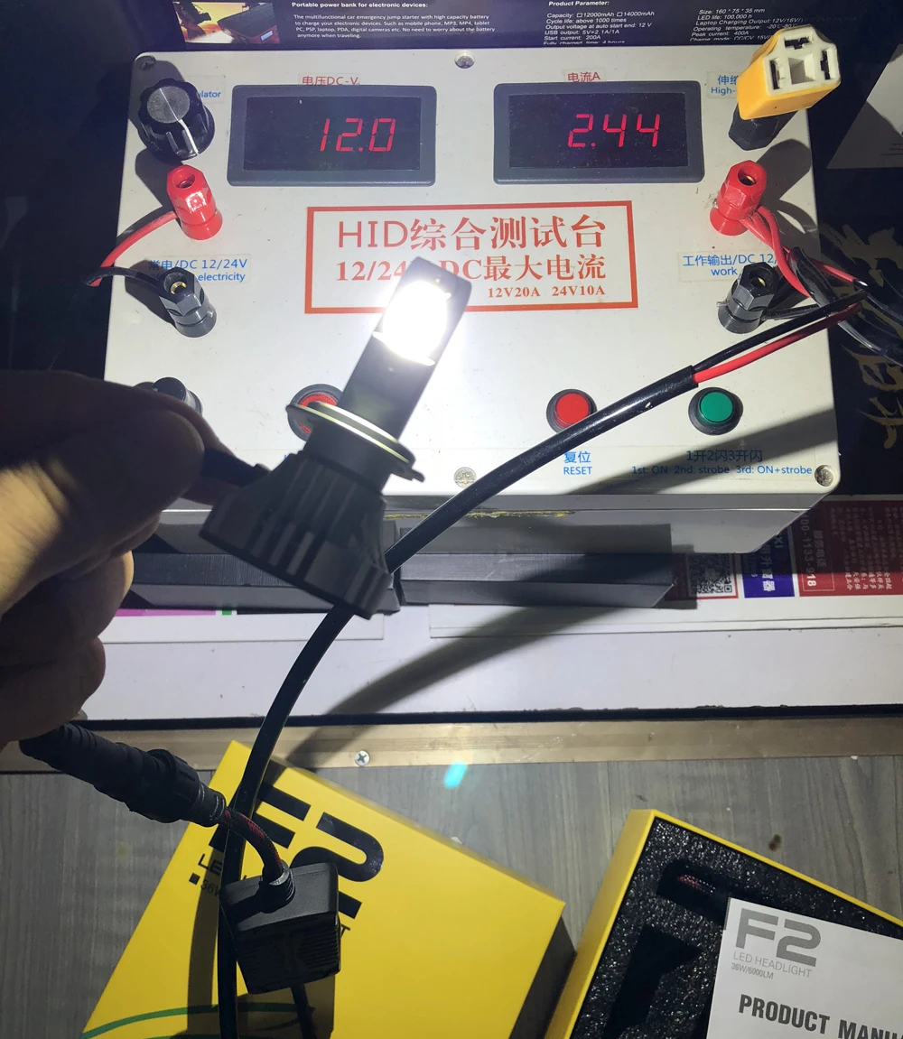 2 шт. H4 F2 3000 К золотисто-желтый светодиодный фар H7 H8 H9 H11 9005 9006 9012 HB3/4 HIR2 72W фары для 12000LM светодиоды с чипом CSP, туманный снежные дождливой и 6K