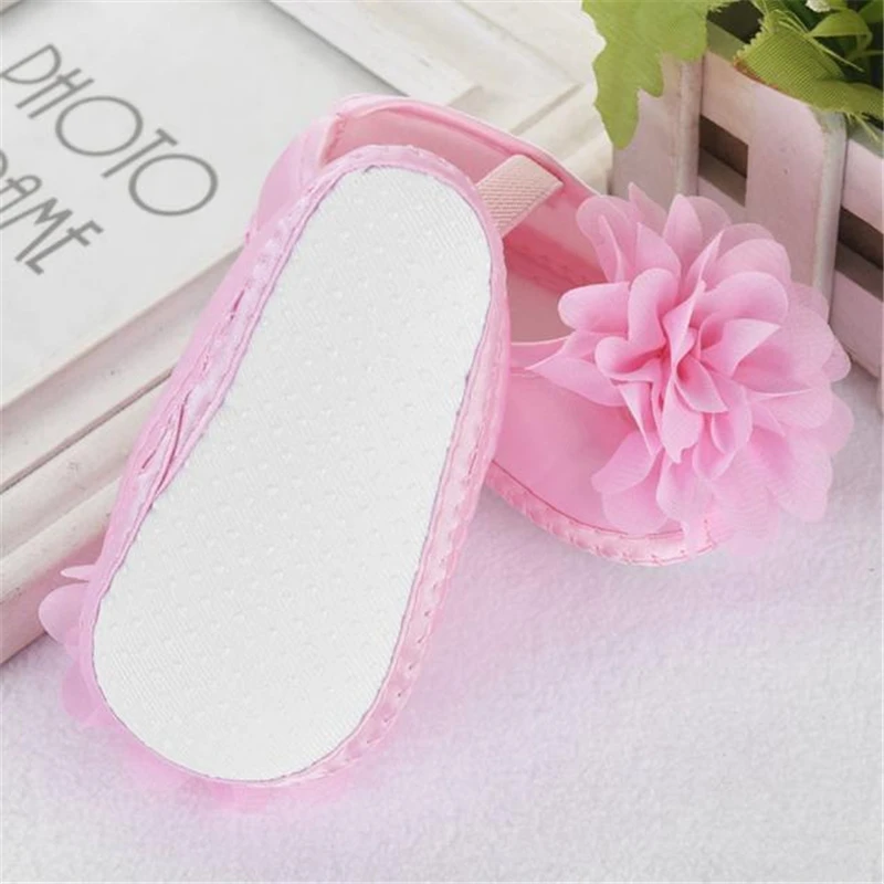 LONSANT First Walkers Fashion Toddler Baby Girl Shoes Chiffon Flower Elastic Band Newborn Walking Dropshipping Wholesale |