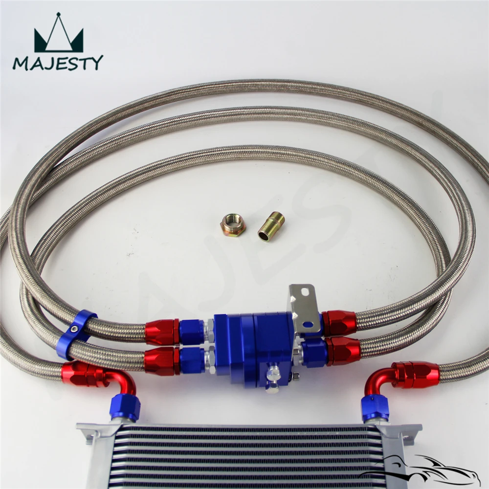25 row an-10an universal engine transmission oil cooler british type+ filter relocation kit |