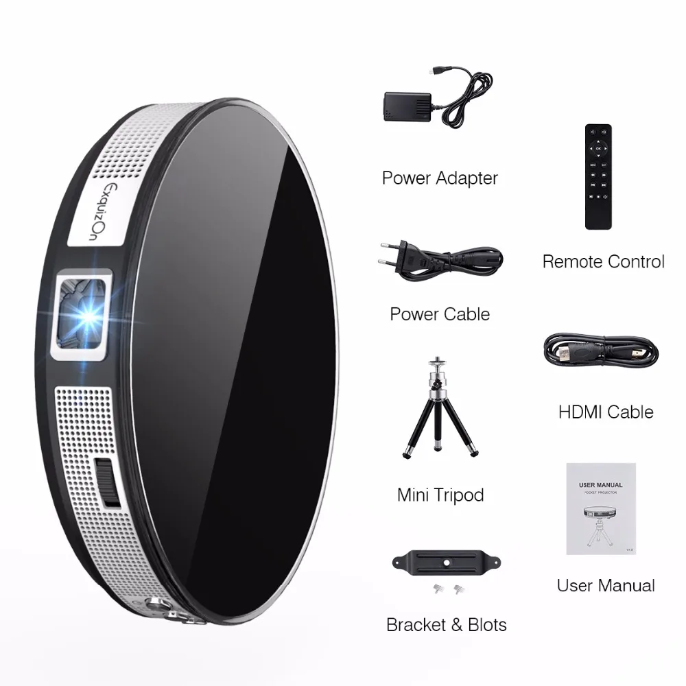 Exquizon UFO R6 DLP проектор HD зеркало беспроводной Wifi мини светодиодный Мини
