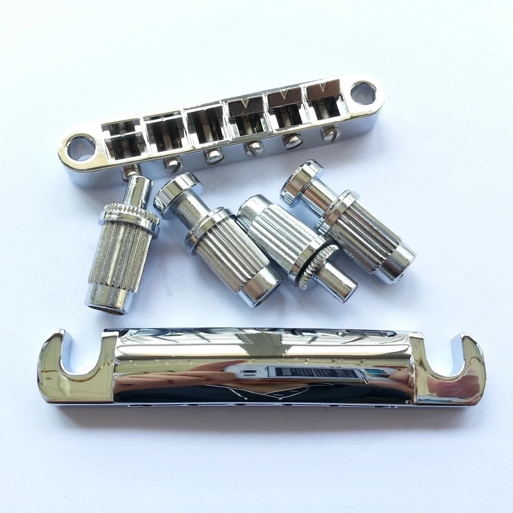 1 комплект хромированный Серебряный Tune O Matic LP SG электрогитарный мост и задняя