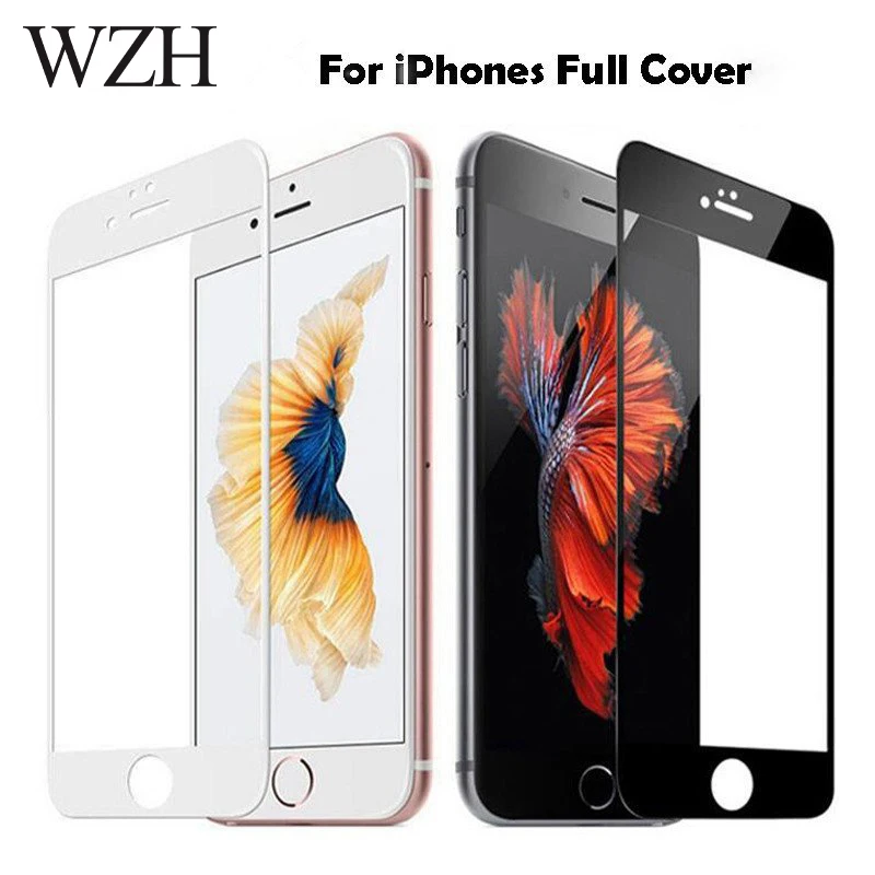 Полное покрытие закаленное стекло для iPhone 8 Plus Взрывозащищенная защитная пленка
