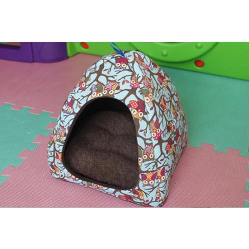 Питомец собака кошка палатка кровать с бантом складная милая теплая котенок щенок съемный матрас подушка диван уютные подушки гнездо для кошек.