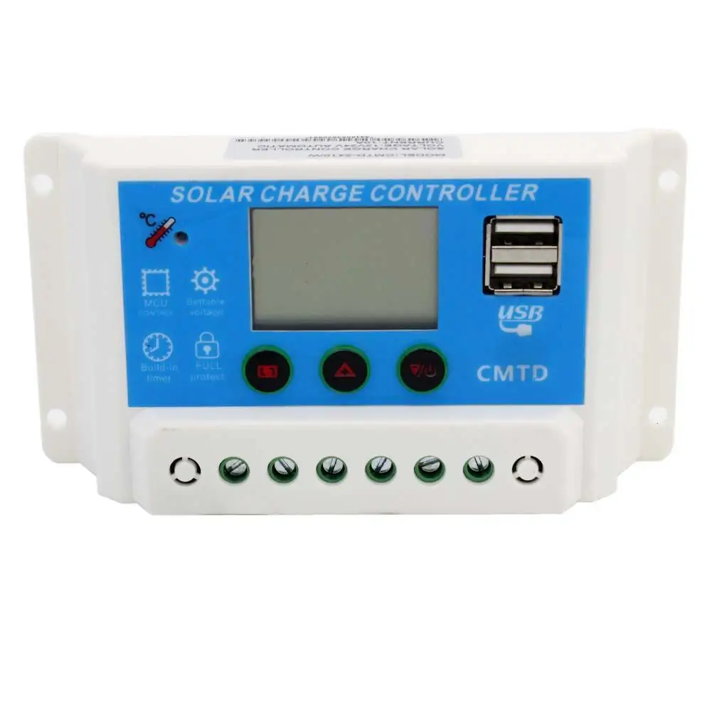 10A ЖК-Регулятор солнечной батареи Контроллер заряда 12V 24V режимы авто pwm |