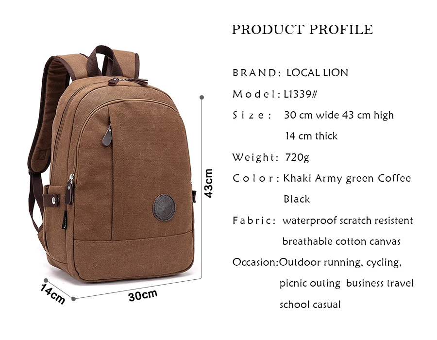 МЕСТНЫЙ ЛЕВ Холст Случайный Рюкзаки Школьные Сумки для Девочки Мальчик