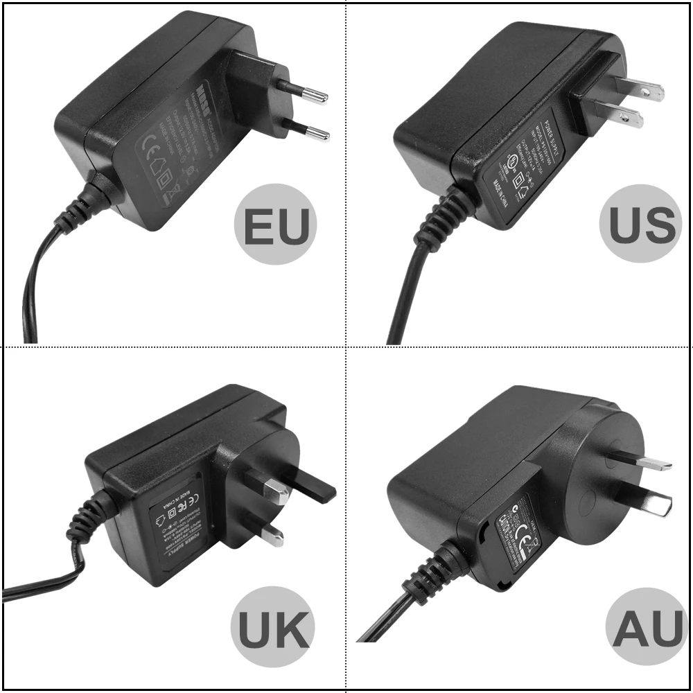 Anpviz UL список Регулируемый адаптер питания AC 100 240V к DC 12V 1 5/2A переключатель Адаптер