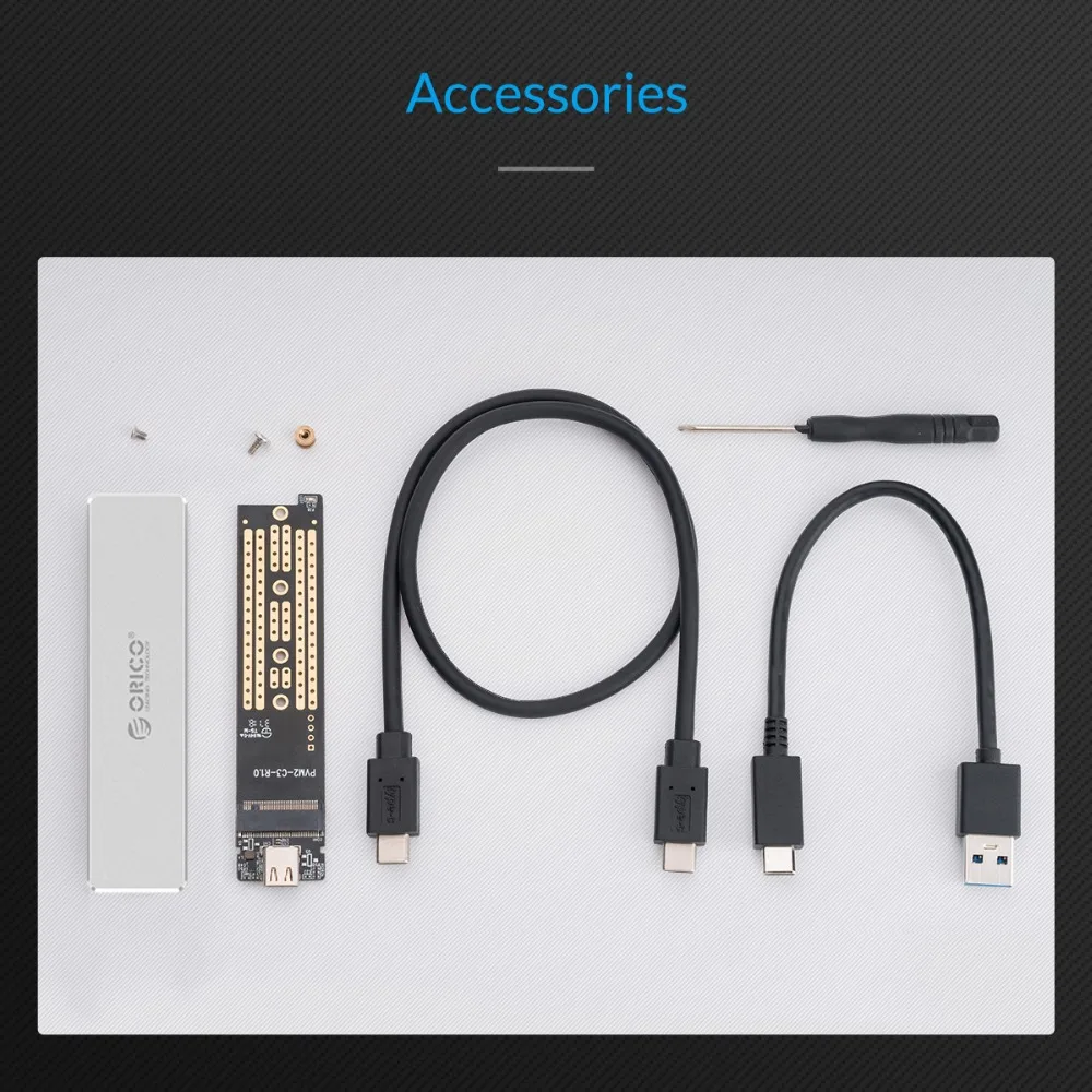 ORICO M.2 M ключ SSD для USB 3,1 Тип C корпус M.2 NVME SSD чехол на жесткий диск s мини-зажим открывающийся корпус чехол для хранения 2 ТБ