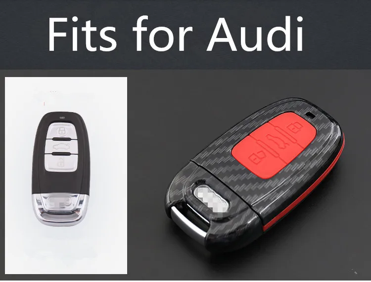 Умный чехол для ключей из углеродного волокна Audi A1 A3 A4 A5 A6 A7 A8 Quattro Q3 Q5 Q7 2009 2010 2011 2012