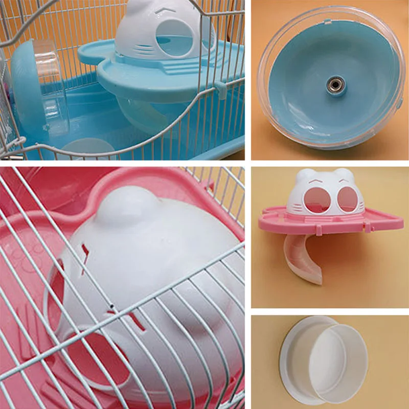 Двухслойная клетка для хомяка переносная домашних животных домик маленьких