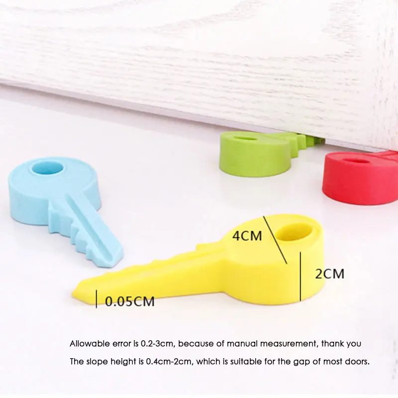 Llave de puerta a prueba de viento para ni&ntilde;os, tarjeta de puerta de seguridad antipellizco, de silicona, Color caramelo creativo, 1 ud.-5