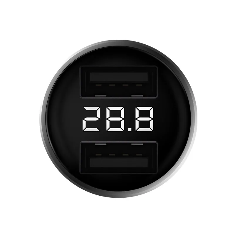 ZMI AP621 автомобильное зарядное устройство PowerCruise Dual USB 18 Вт Быстрая зарядка 3,0 Цифровой ток дисплей 5 В/2,4 А быстрое зарядное устройство для смартфона