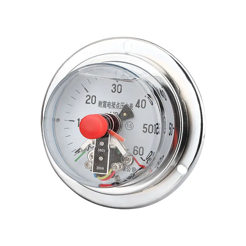 Ударопрочный электрический контактный манометр с осевой кромкой YNXC60ZT магнитное