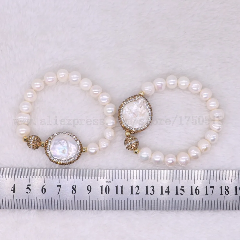 

Natural pearl beads druzy bracelet bangle high quality golden stone crafted pearl bracelets 3084