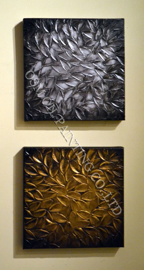 Искусный художник ручная роспись абстрактные листья текстурированная картина