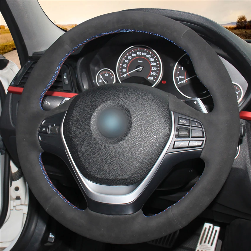 MEWANT черный замшевый чехол рулевого колеса автомобиля для BMW F20 F21 F22 F23 F30 F31 F34 F32 F33