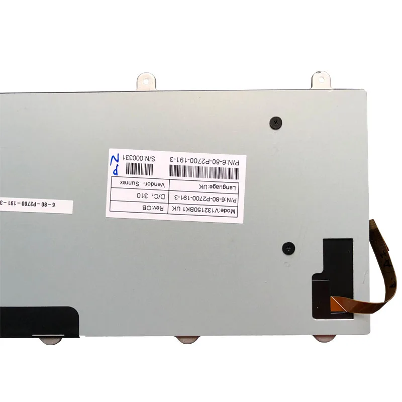 Английская клавиатура для ноутбука с подсветкой Clevo P157SM P177SM P375 P751ZM черный V132150BK1 |