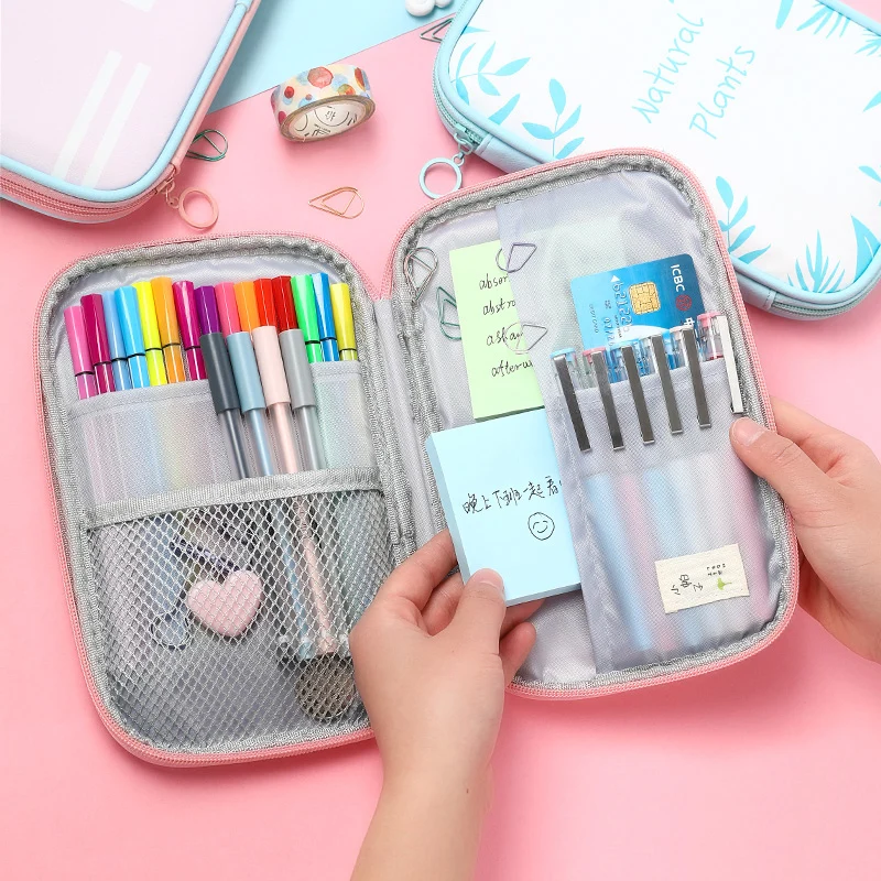 Корейские креативные косметички большой вместимости для макияжа сумки кистей