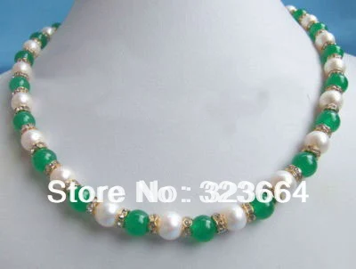 Ожерелье из натурального белого жемчуга с кристаллами|crystal necklace|necklace necklacewhite pearl